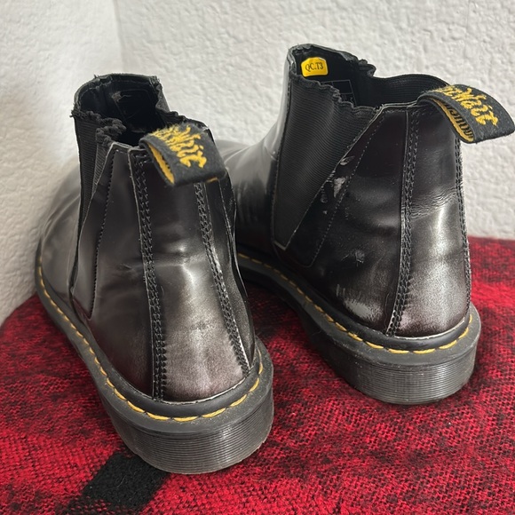 Doc marten Chelsea boots black with silver distressing - Picture 8 of 10